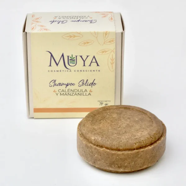Shampoo sólido caléndula y manzanilla | Muya, Cosmetica Consciente | Cali Colombia