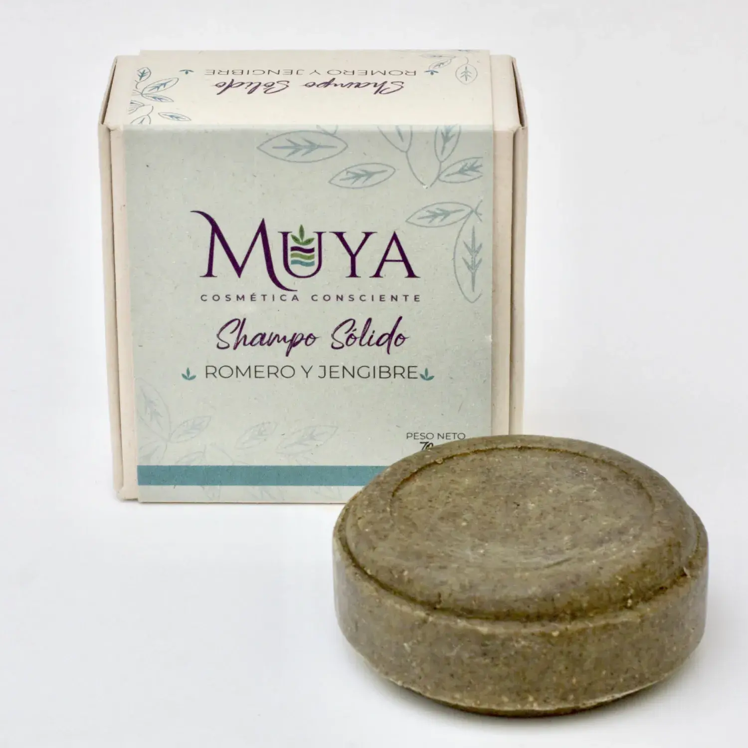 Shampoo Sólido Romero y Jengibre | Muya, Cosmetica Consciente | Cali Colombia